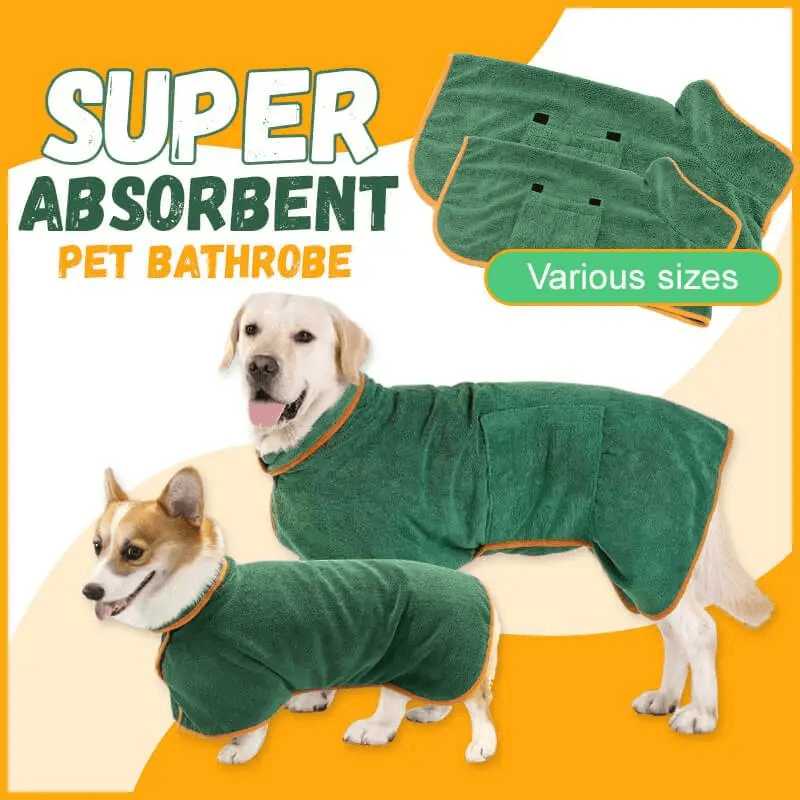 FluffEase™ Quick-Dry Dog Bathrobe