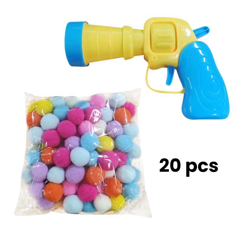 Plush Ball Shooting Gun 20 pcs