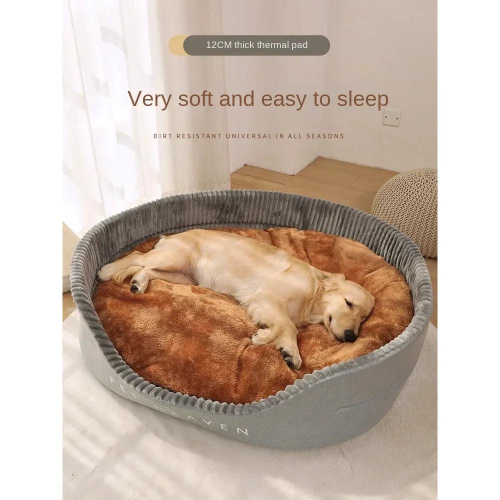 GoldCozy: Large Dog Kennel Bed with Washable Cover - Pets Paradise