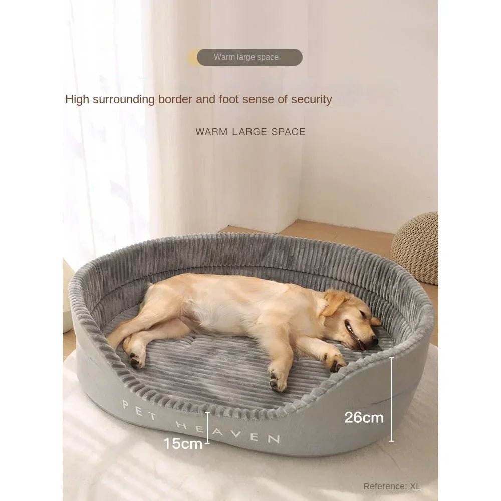 GoldCozy: Large Dog Kennel Bed with Washable Cover - Pets Paradise